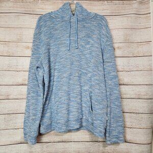ONIA Michael Hoodie Woven Textured Terry Space Dye Lake Blue Size Large